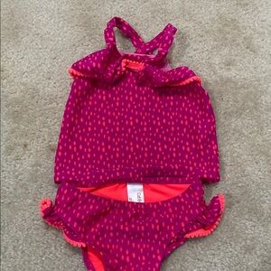Cat & Jack Pink and Orange Kids Swim Set
